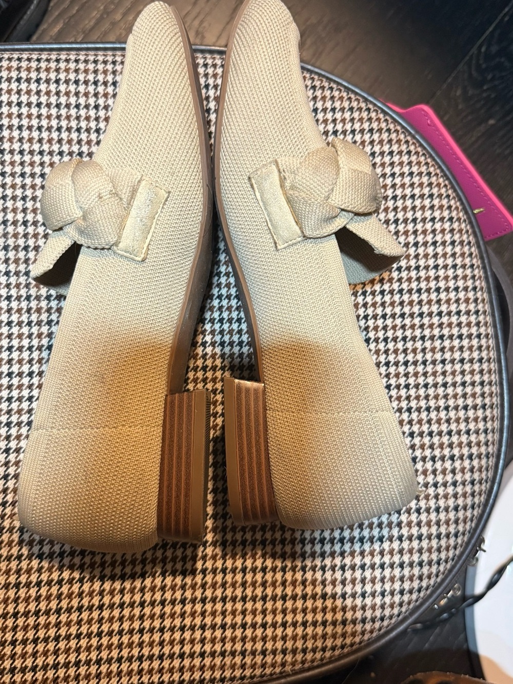 Vivaia Woven Knot Loafer Flats in Beige - Women's Comfort Slip-Ons